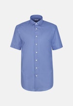 Regular Business Hemd Druck in Mittelblau |  Seidensticker Onlineshop