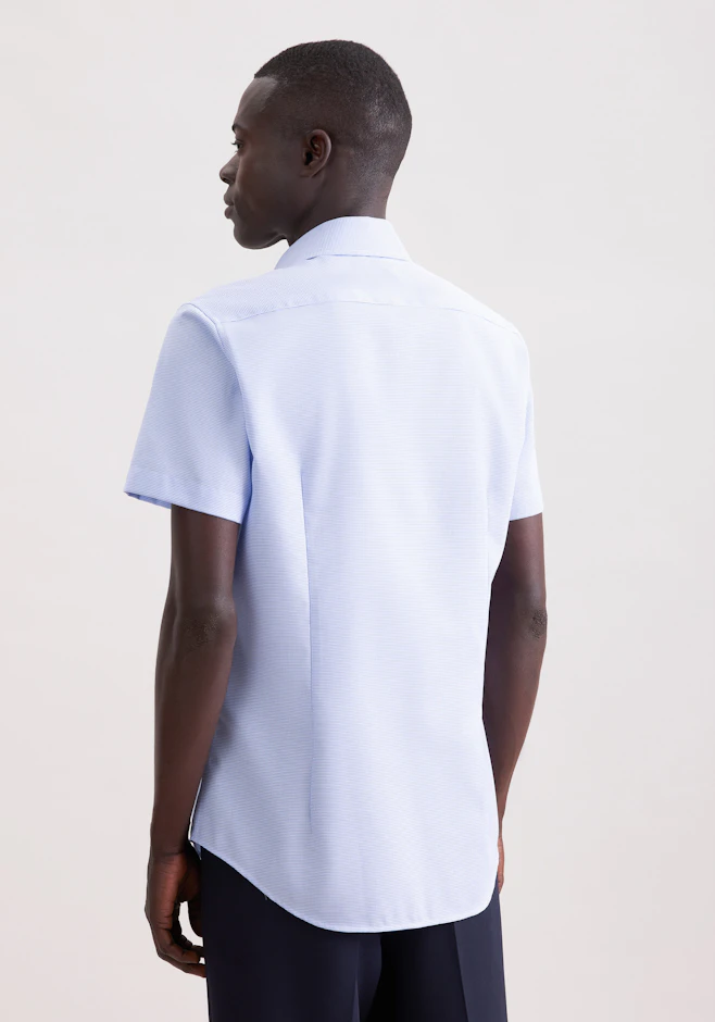 Slim Chemise d'affaires Structure dans Bleu Moyen | Boutique en ligne Seidensticker