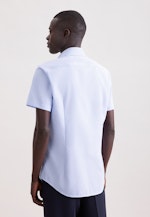 Slim Business Hemd Struktur in Mittelblau |  Seidensticker Onlineshop