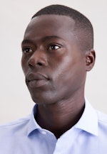 Slim Business Hemd Struktur in Mittelblau |  Seidensticker Onlineshop