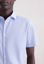 Slim Business Hemd Struktur in Mittelblau |  Seidensticker Onlineshop