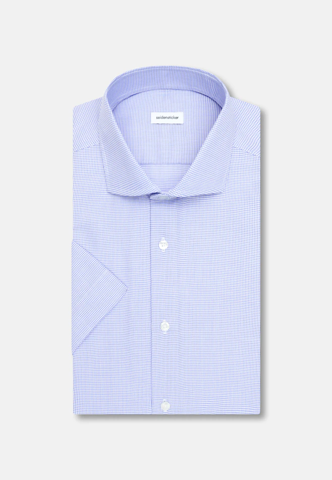 Slim Business Hemd Struktur in Mittelblau | Seidensticker Onlineshop