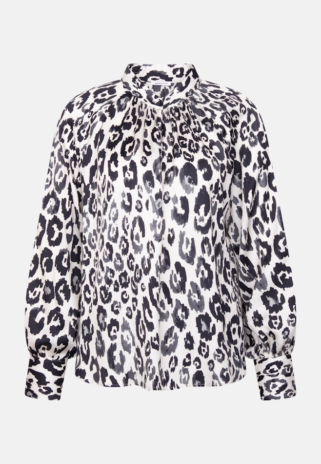 Satinierte Raglanbluse mit Stehkragen in Weiß | Seidensticker Onlineshop