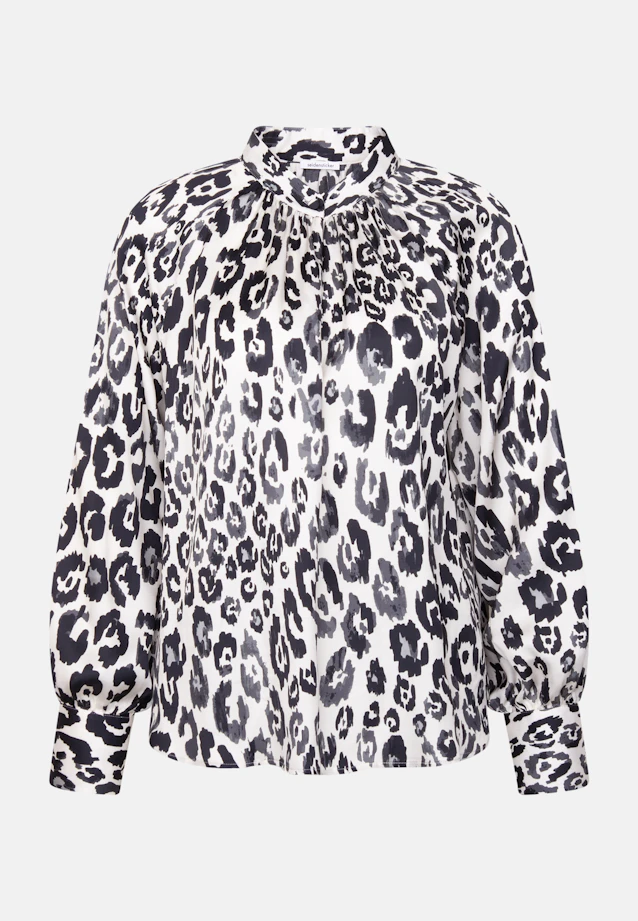 Satin raglan blouse with stand-up collar in Weiß |  Seidensticker Onlineshop