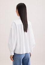 Hemdbluse mit Volumenärmel aus Baumwolltwill in Weiß |  Seidensticker Onlineshop
