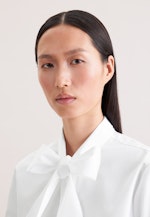 Schluppenbluse aus Baumwolltwill in Weiß |  Seidensticker Onlineshop