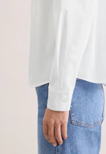 Bow blouse made of cotton twill in Weiß |  Seidensticker Onlineshop