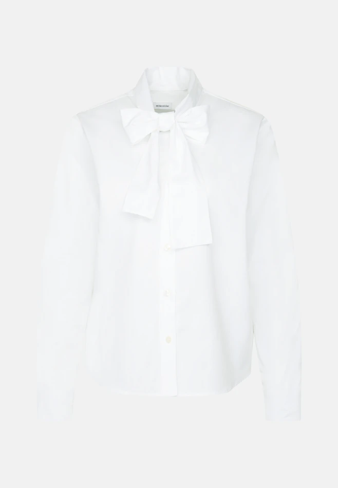 Schluppenbluse aus Baumwolltwill in Weiß | Seidensticker Onlineshop