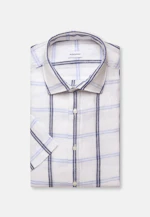 Regular Linen shirt Check in Mittelblau |  Seidensticker Onlineshop