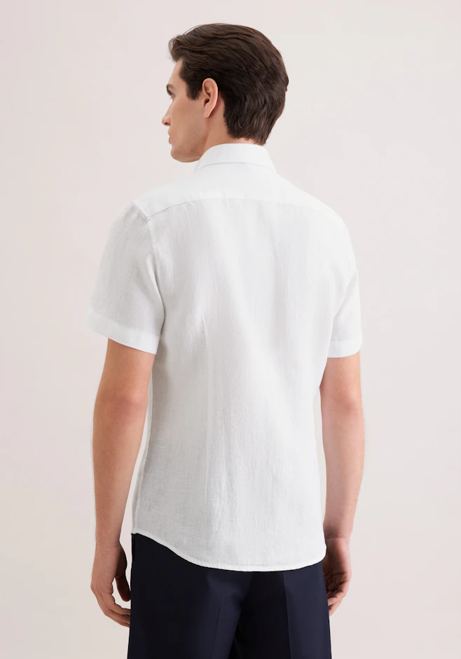 Slim Chemise en lin Uni dans Blanc | Boutique en ligne Seidensticker