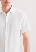 Slim Leinenhemd Uni in Weiß |  Seidensticker Onlineshop