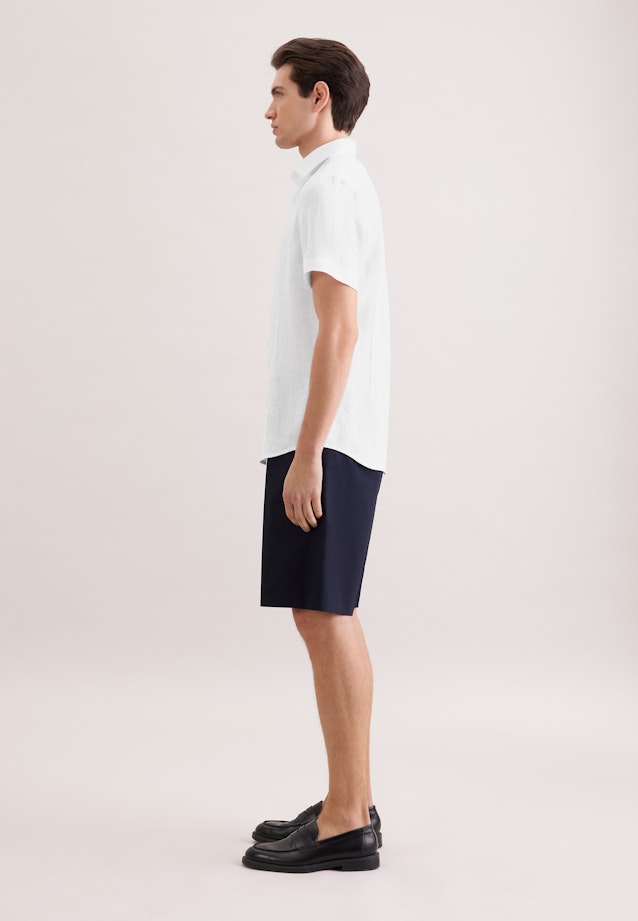 Slim Leinenhemd Uni in Weiß |  Seidensticker Onlineshop