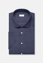 Slim Linen shirt Uni in Dunkelblau |  Seidensticker Onlineshop