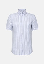 Slim Leinenhemd Gestreift in Mittelblau |  Seidensticker Onlineshop