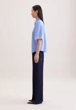 Chemisier à manches demi-manches brodé in Bleu Moyen |  Seidensticker Onlineshop