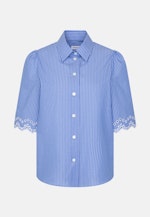 Halbarm Hemdbluse mit Stickerei in Mittelblau |  Seidensticker Onlineshop