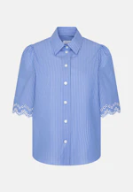 Chemisier à manches demi-manches brodé in Bleu Moyen |  Seidensticker Onlineshop