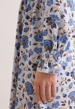 Satiniertes Kleid mit Rüschendetails und Bindeband in Weiß |  Seidensticker Onlineshop