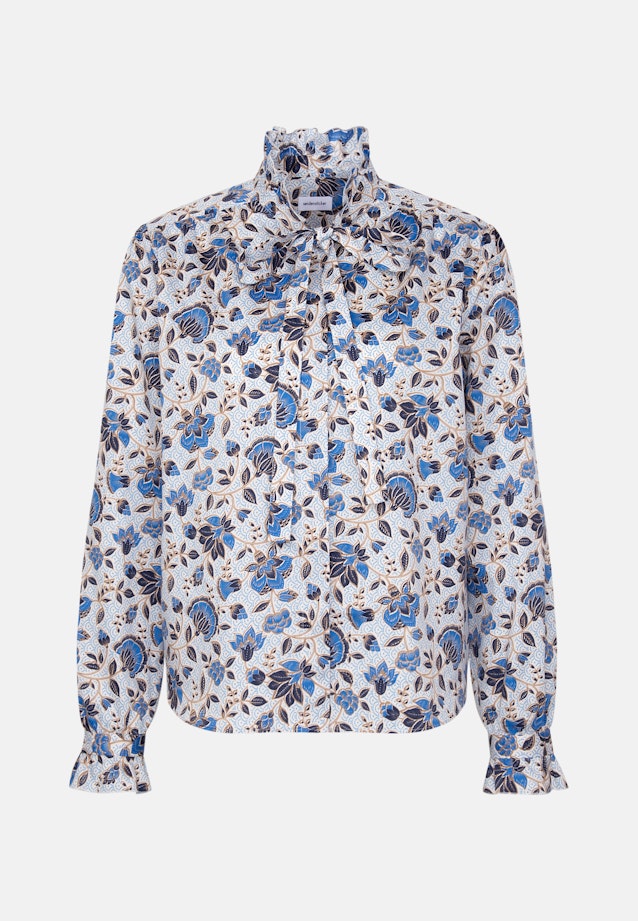 Satinierte Bluse mit Rüschendetails und Bindeband in Weiß |  Seidensticker Onlineshop