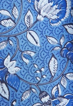 Satinierte Bluse mit Rüschendetails und Bindeband in Bleu Moyen |  Seidensticker Onlineshop