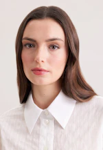 Hemdbluse mit semitransparentem Streifen in Weiß |  Seidensticker Onlineshop