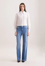 Hemdbluse mit semitransparentem Streifen in Weiß |  Seidensticker Onlineshop