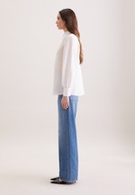 Hemdbluse mit semitransparentem Streifen in Weiß |  Seidensticker Onlineshop