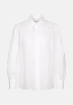 Hemdbluse mit semitransparentem Streifen in Weiß |  Seidensticker Onlineshop