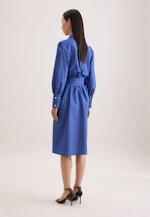 Hemdblusenkleid mit Gürtel in Mittelblau |  Seidensticker Onlineshop