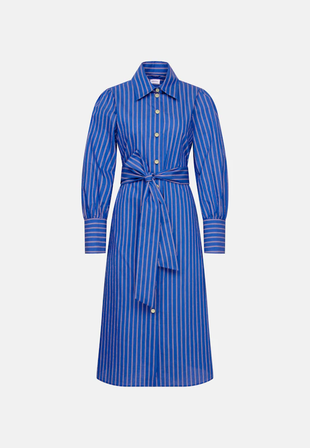 Hemdblusenkleid mit Gürtel in Mittelblau |  Seidensticker Onlineshop