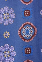 Satinierte Tunikabluse mit Volumenärmeln in Mittelblau |  Seidensticker Onlineshop