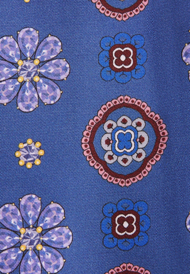 Satinierte Tunikabluse mit Volumenärmeln in Bleu Moyen |  Seidensticker Onlineshop