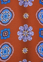 Satinierte Tunikabluse mit Volumenärmeln in Orange |  Seidensticker Onlineshop