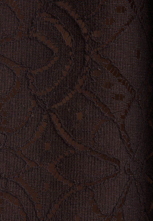 Hemdbluse aus Spitze mit Volumenärmel aus Baumwoll Mix in Braun |  Seidensticker Onlineshop