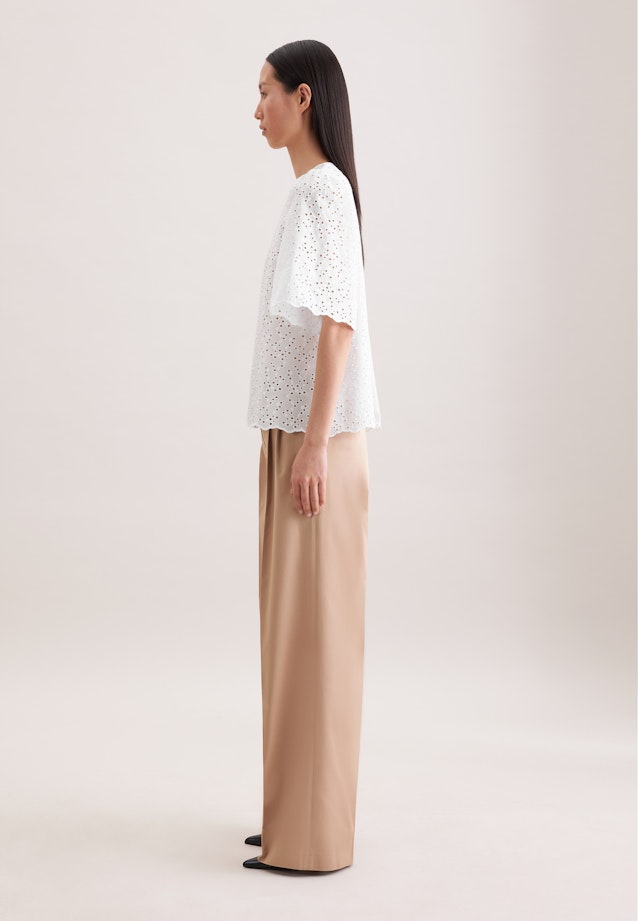 Stickerei Shirt mit Glockenärmeln in Weiß |  Seidensticker Onlineshop