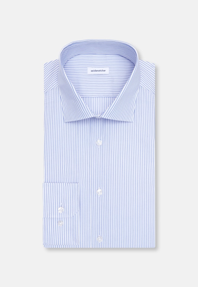 Slim Business Hemd Gestreift in Mittelblau |  Seidensticker Onlineshop