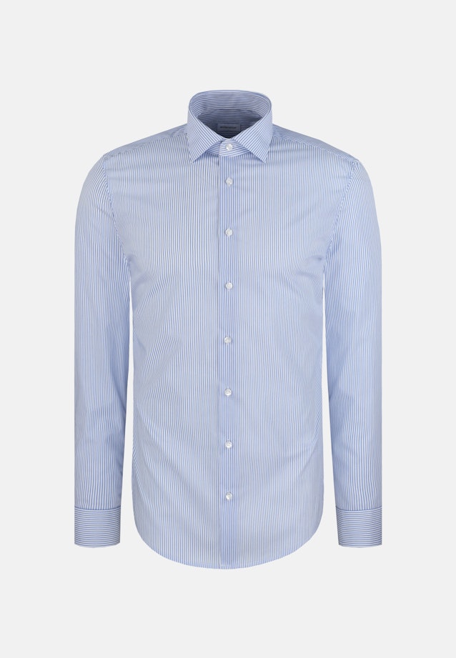 Slim Business Hemd Gestreift in Mittelblau |  Seidensticker Onlineshop