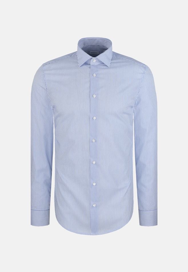 Slim Business Hemd Gestreift in Mittelblau | Seidensticker Onlineshop