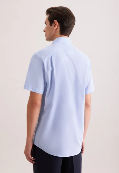 Regular Chemise d'affaires Structure in Bleu Moyen | Seidensticker Onlineshop