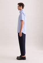 Regular Business Hemd Struktur in Mittelblau |  Seidensticker Onlineshop