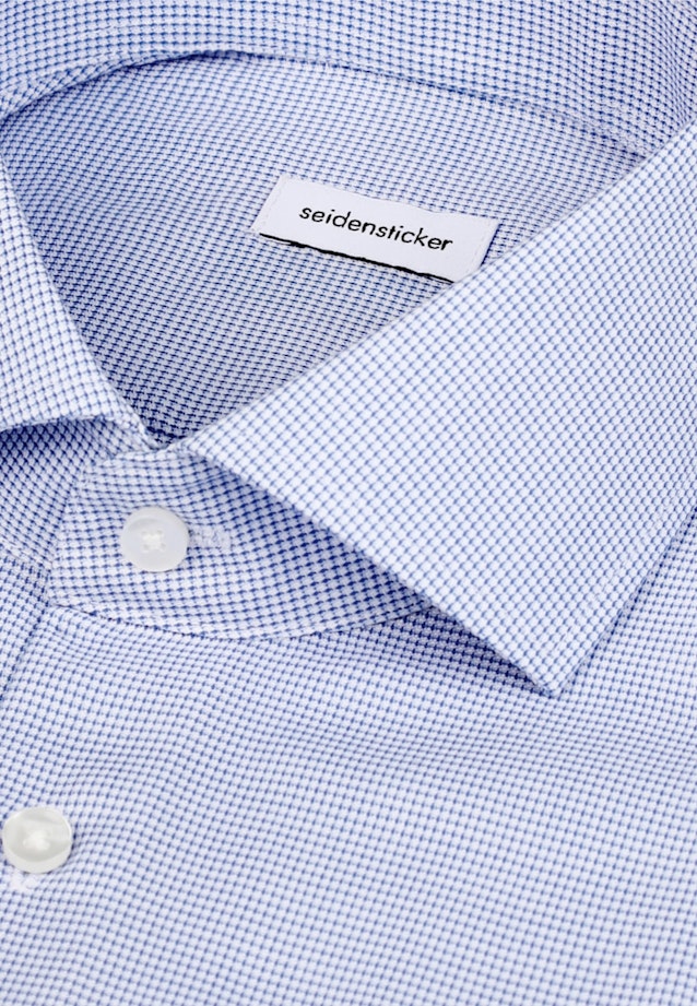 Regular Business Hemd Struktur in Mittelblau |  Seidensticker Onlineshop