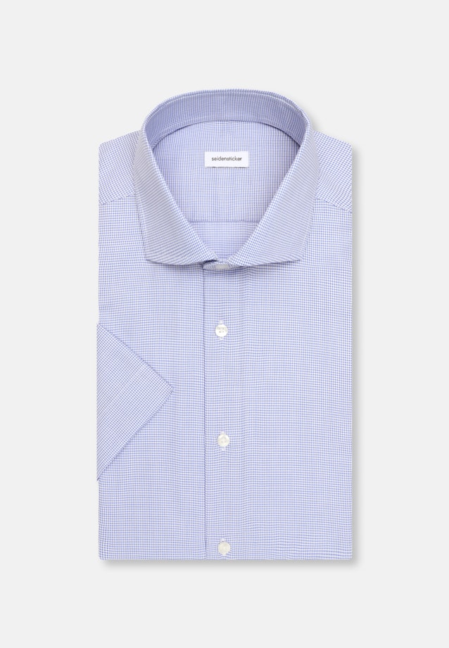 Regular Business Hemd Struktur in Mittelblau |  Seidensticker Onlineshop