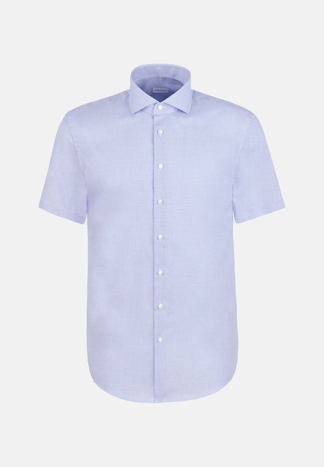 Regular Business Hemd Struktur in Mittelblau |  Seidensticker Onlineshop