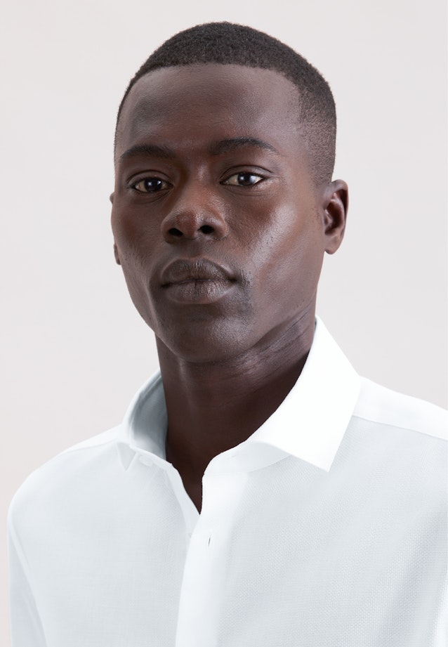 Shaped Business Hemd Struktur in Weiß |  Seidensticker Onlineshop