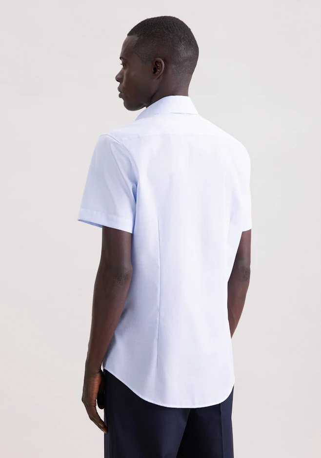 Shaped Chemise d'affaires Structure dans Bleu Moyen | Boutique en ligne Seidensticker