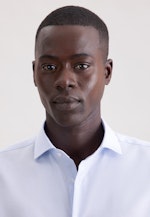 Shaped Business Hemd Struktur in Mittelblau |  Seidensticker Onlineshop