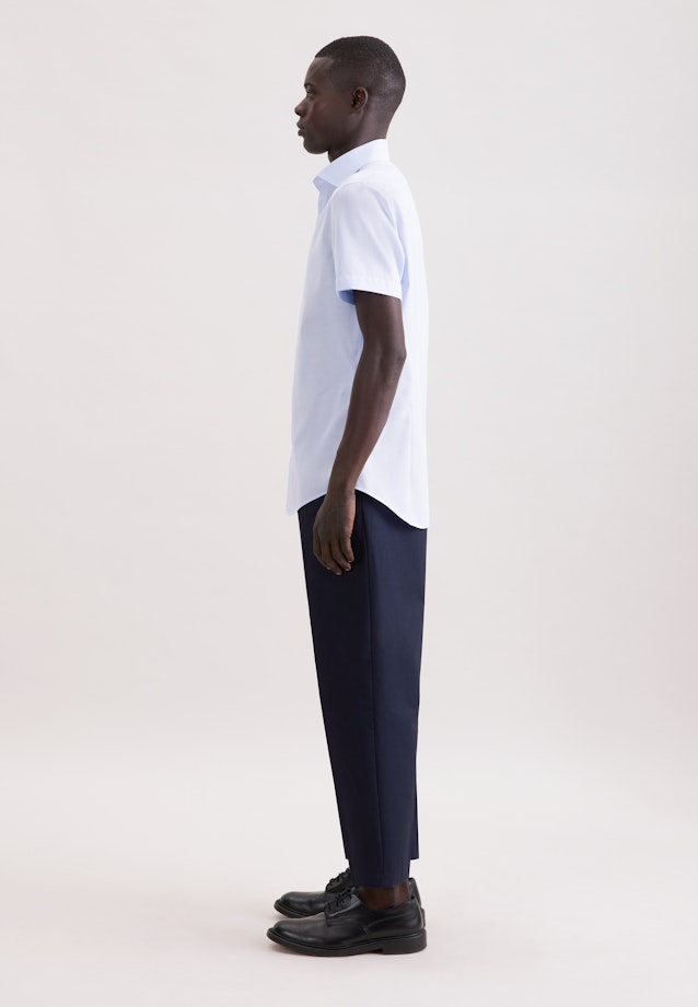 Shaped Business Hemd Struktur in Mittelblau |  Seidensticker Onlineshop