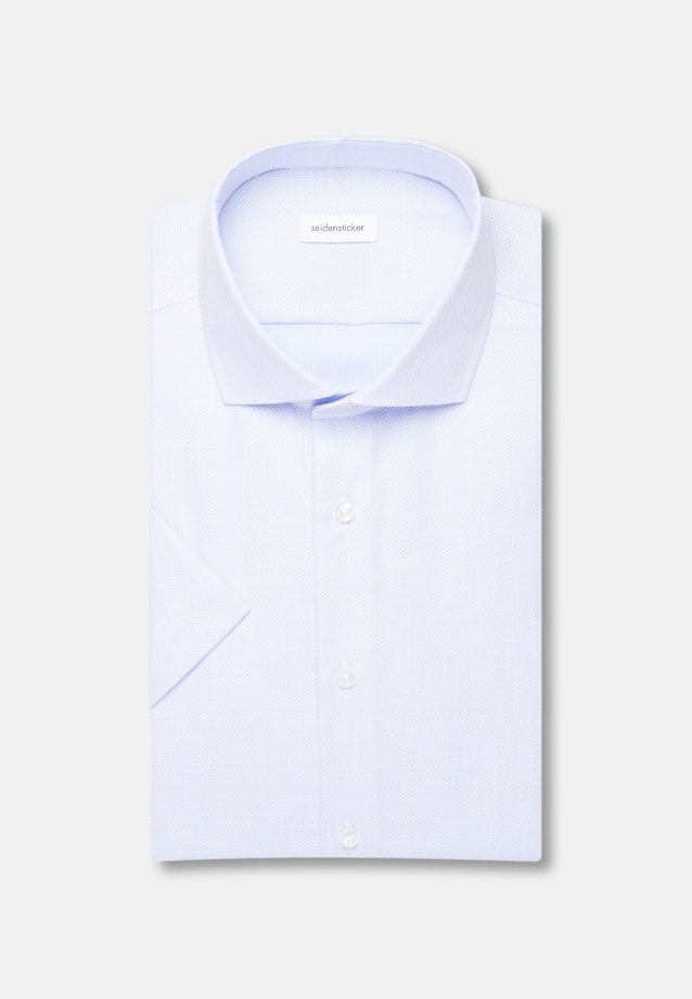 Shaped Business Hemd Struktur in Mittelblau |  Seidensticker Onlineshop