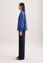Shirt blouse with volume sleeves in Mittelblau |  Seidensticker Onlineshop