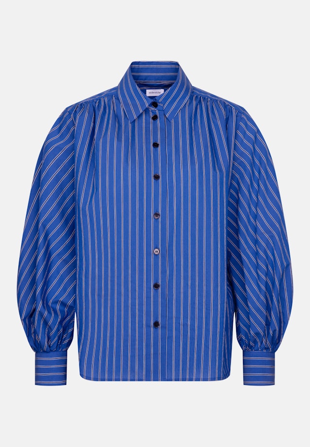 Hemdbluse mit Volumenärmel in Mittelblau |  Seidensticker Onlineshop